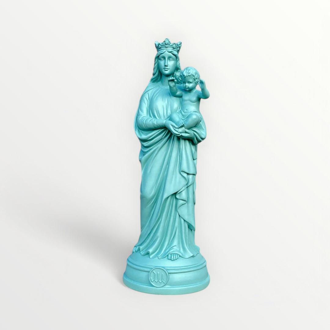 Statuette de la Vierge à l'enfant 30cm - Notre-Dame de la Garde - Couleur intemporelle