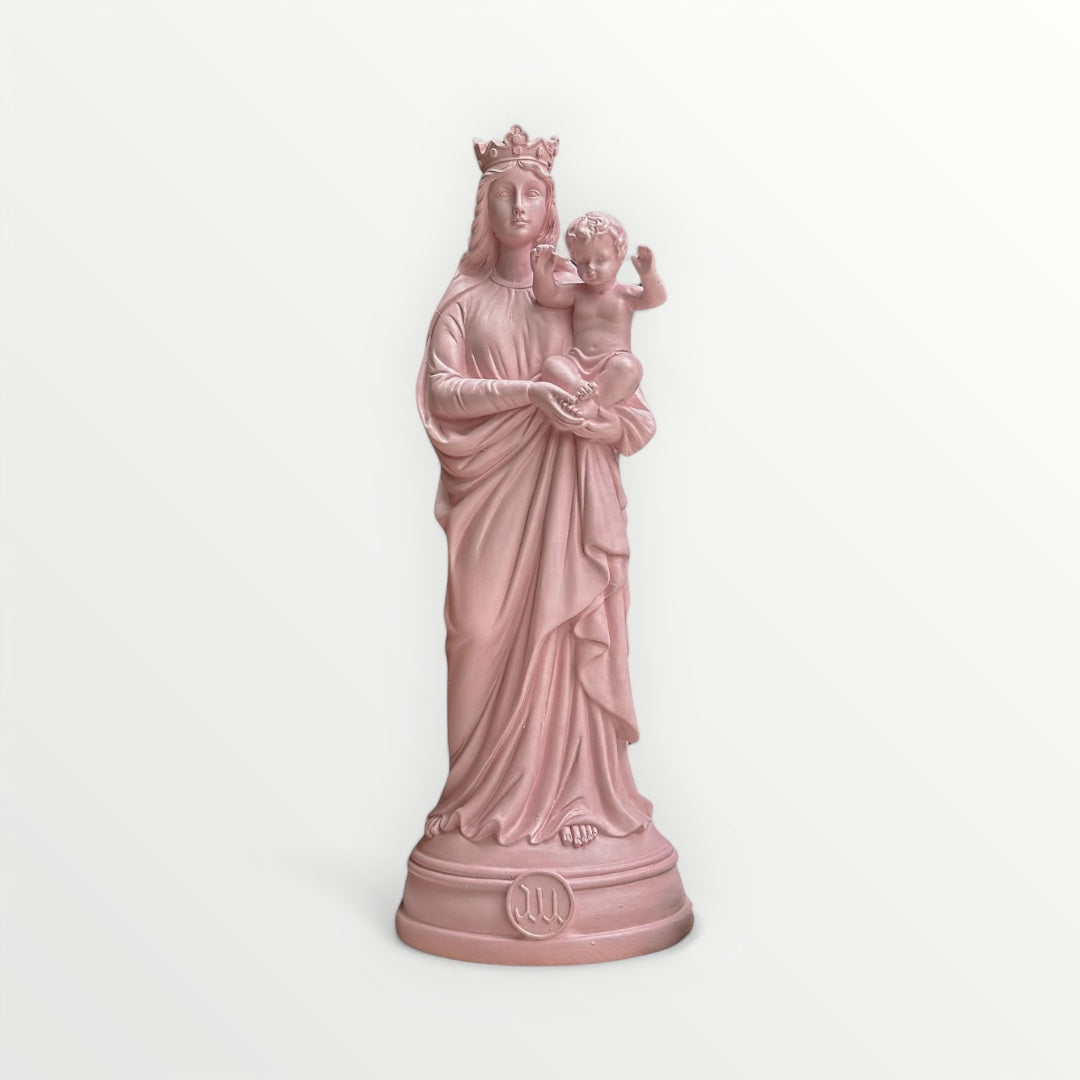 Statuette de la Vierge à l'enfant 30cm - Notre-Dame de la Garde - Couleur intemporelle