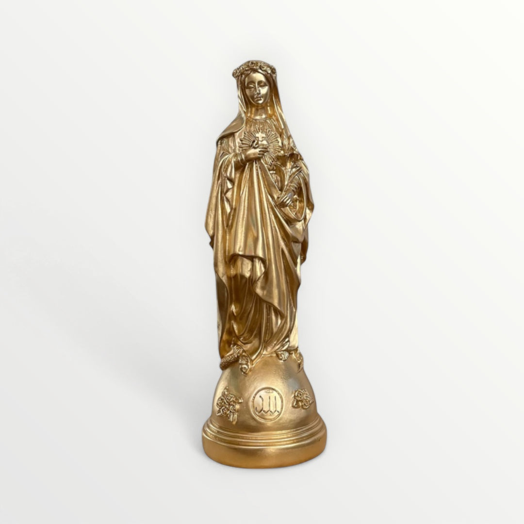 Statuette de la Vierge Marie aux Fleurs - Couleur intemporelle