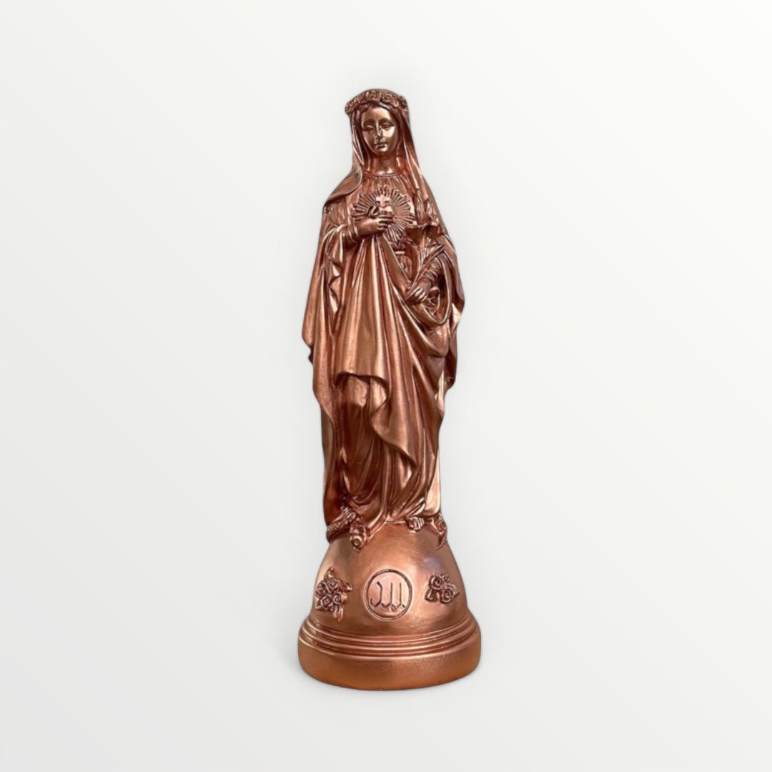 Statuette de la Vierge Marie aux Fleurs - Couleur intemporelle