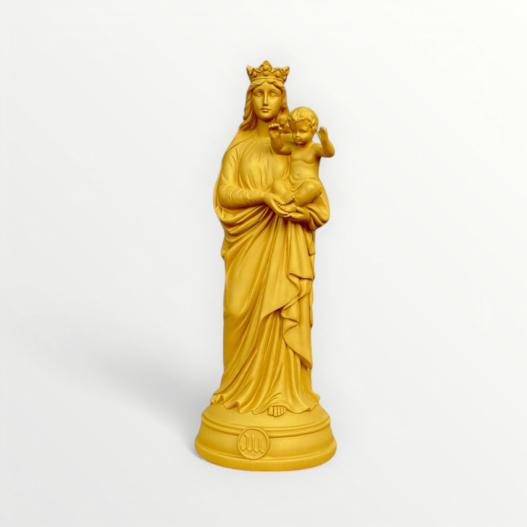 Statuette de la Vierge à l'enfant 30cm - Notre-Dame de la Garde - Couleur intemporelle
