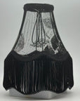 Abat-jour boboboom noir dentelle noir frange noir