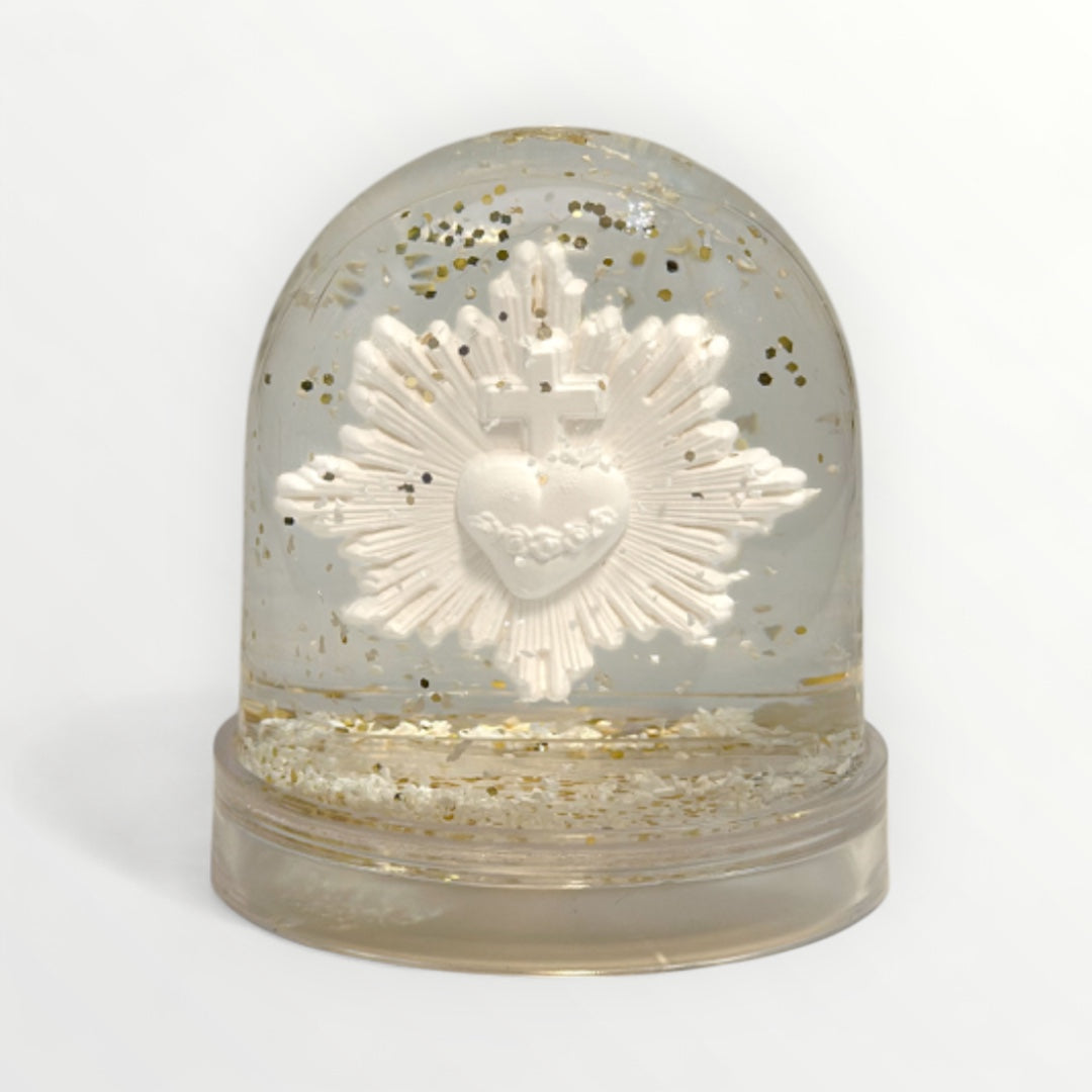 Boule à neige ex-voto blanc