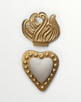 Ex-voto Coeur de Simple or blanc