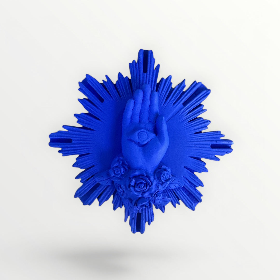 Ex-voto coeur vital bleu Indigo