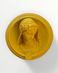 Ex-voto visage de Marie en relief - Selfie curry
