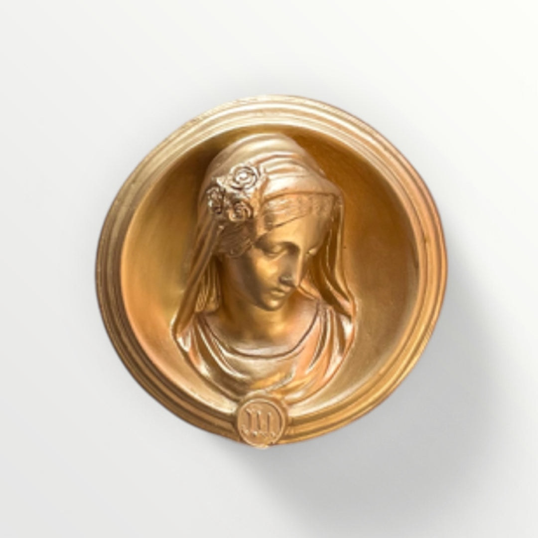 Ex-voto visage de Marie en relief - Selfie or