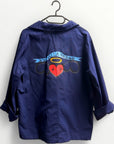 Chinese blue jacket I saw the Virgin with winged heart