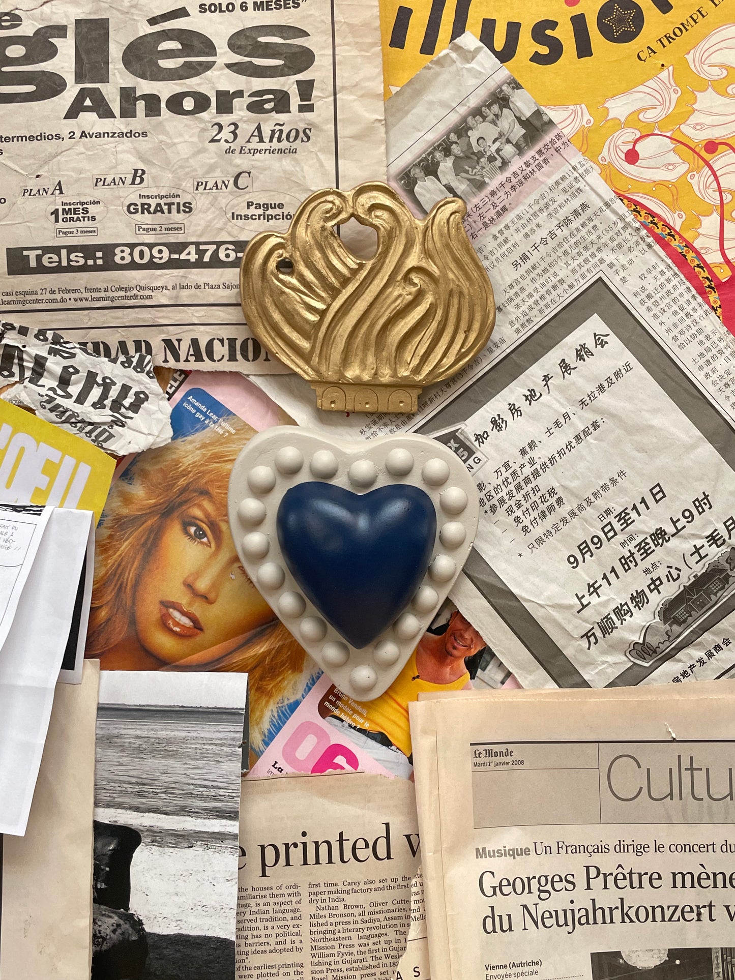 Ex-voto décoration murale coeur "Simple"