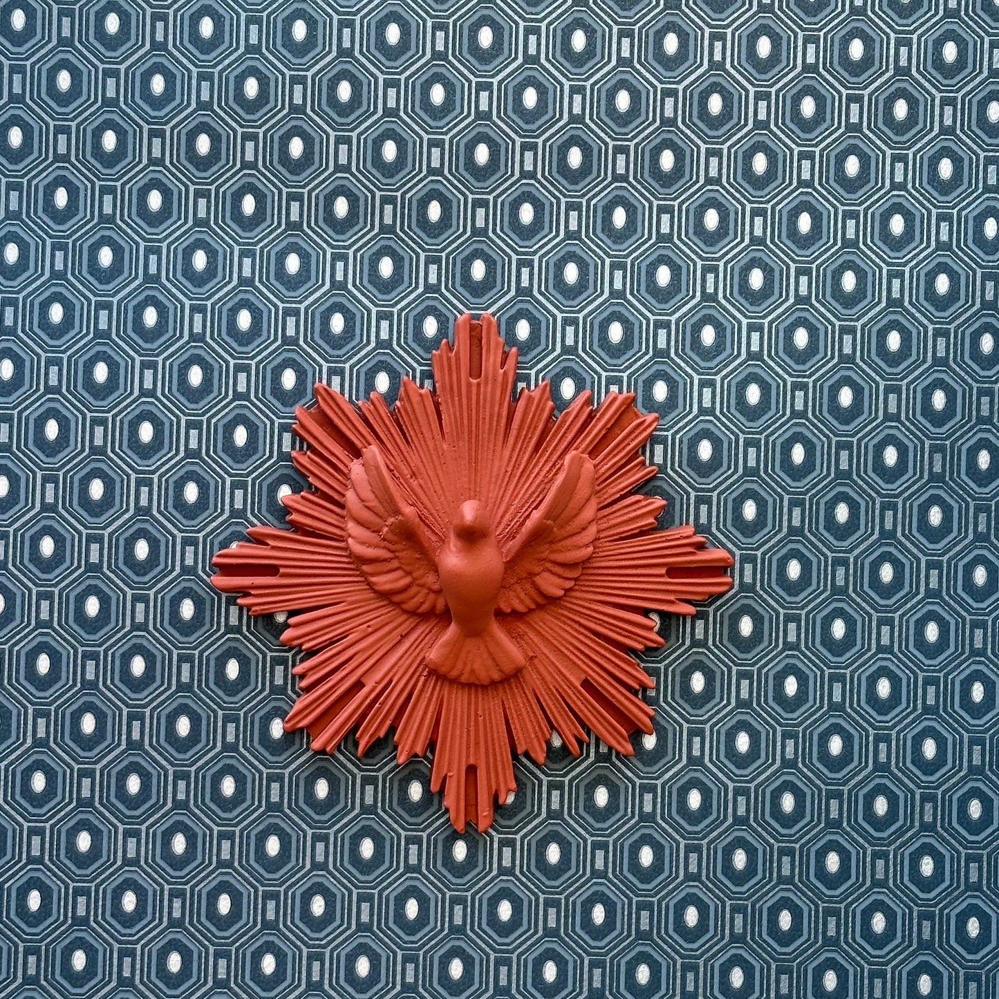 Ex-voto décoration murale oiseau "envole-moi"- couleurs Automne/Hiver terracotta
