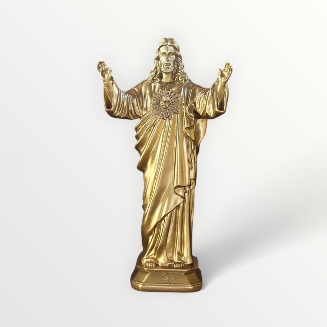 Statuette Jesus loves you - 22cm- J'AI VU LA VIERGE - Couleur intemporelle