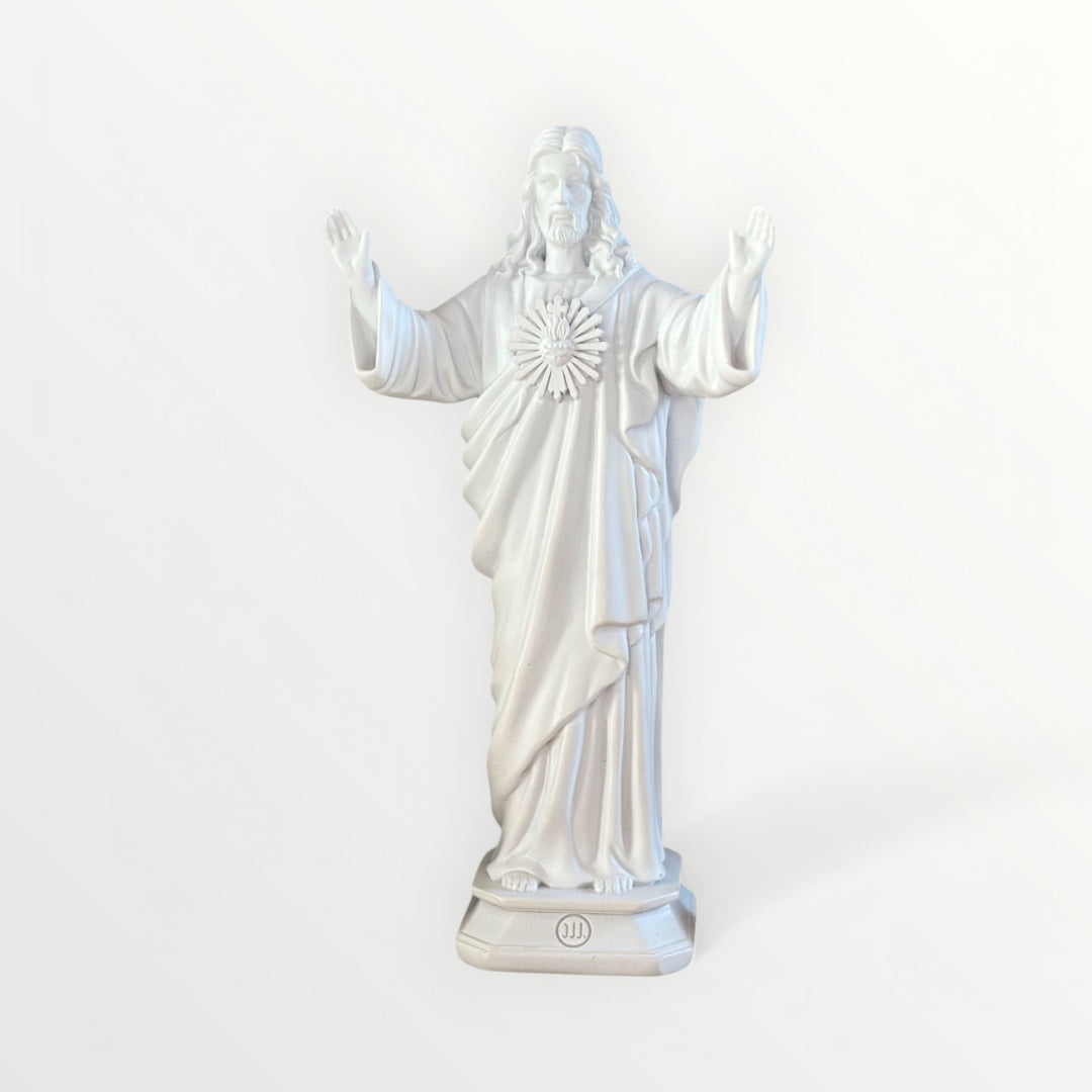 Statuette Jesus loves you - 22cm- J'AI VU LA VIERGE - Couleur intemporelle