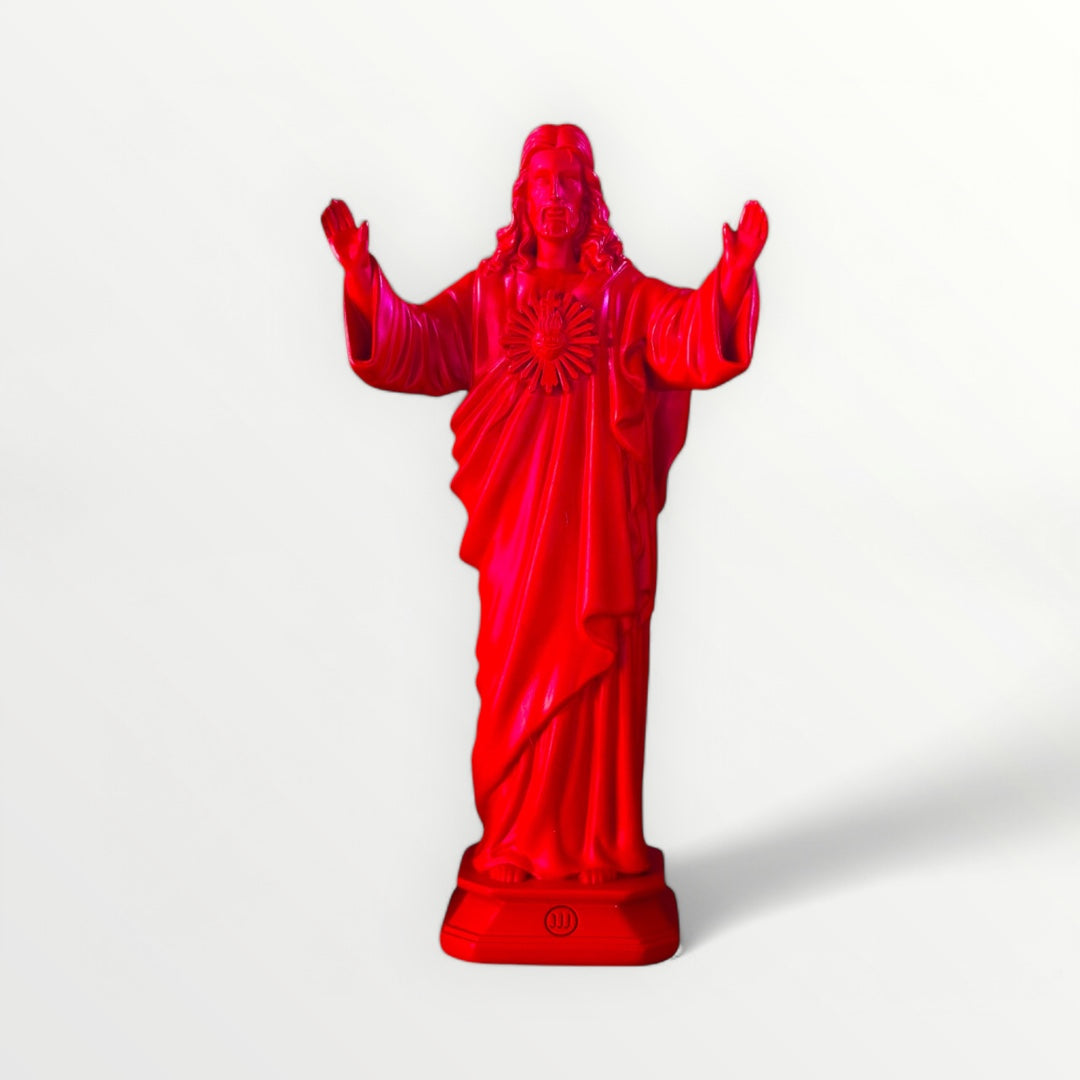 Statuette Jesus loves you - 22cm- J'AI VU LA VIERGE - Couleur intemporelle