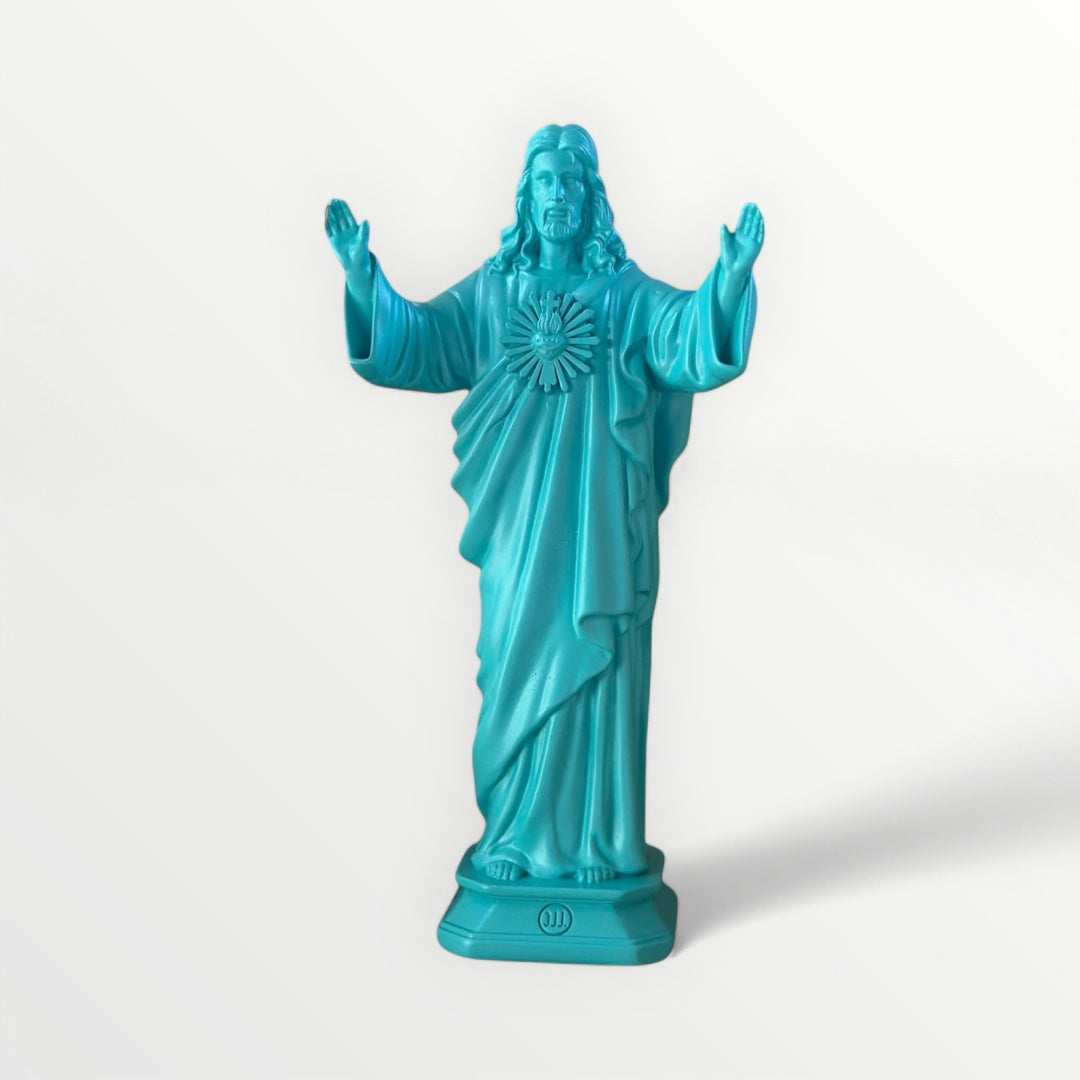 Statuette Jesus loves you - 22cm- J'AI VU LA VIERGE - Couleur intemporelle