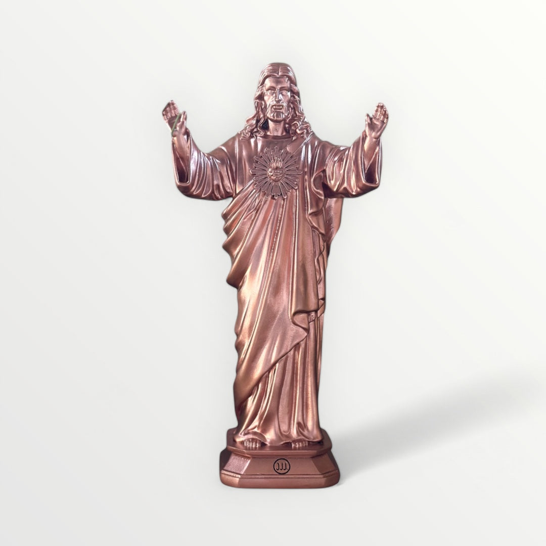 Statuette Jesus loves you - 22cm- J'AI VU LA VIERGE - Couleur intemporelle