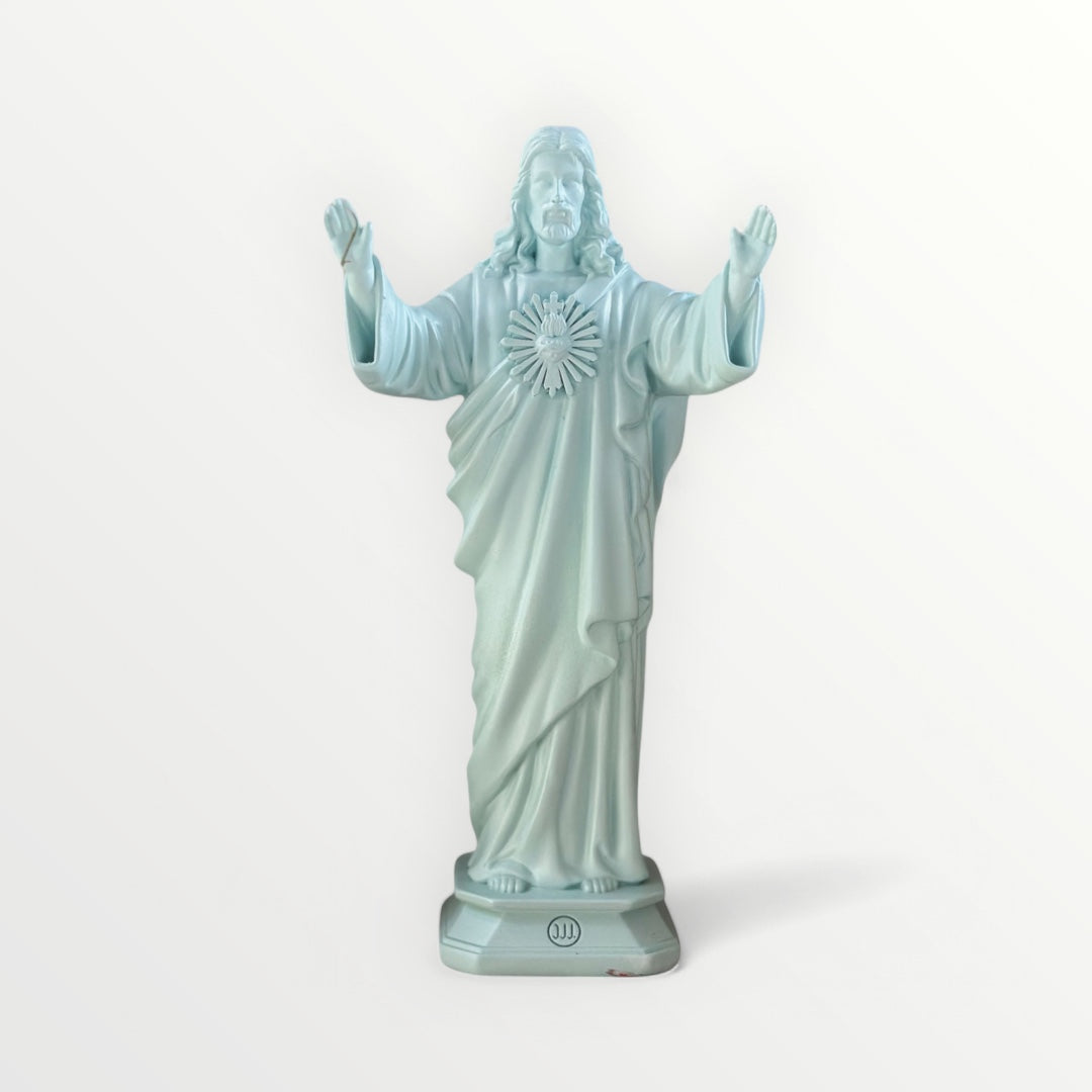 Statuette Jesus loves you - 22cm- J'AI VU LA VIERGE - Couleur intemporelle