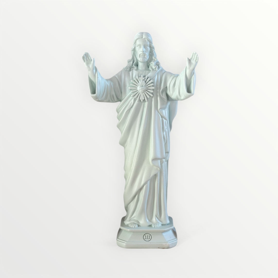 Statuette Jesus loves you - 22cm- J'AI VU LA VIERGE - Couleur intemporelle
