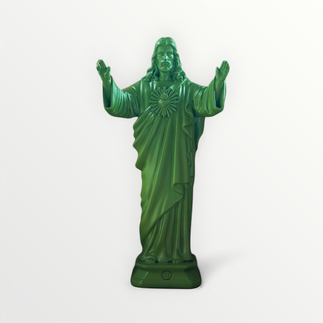 Statuette Jesus loves you - 22cm- J'AI VU LA VIERGE - Couleur intemporelle