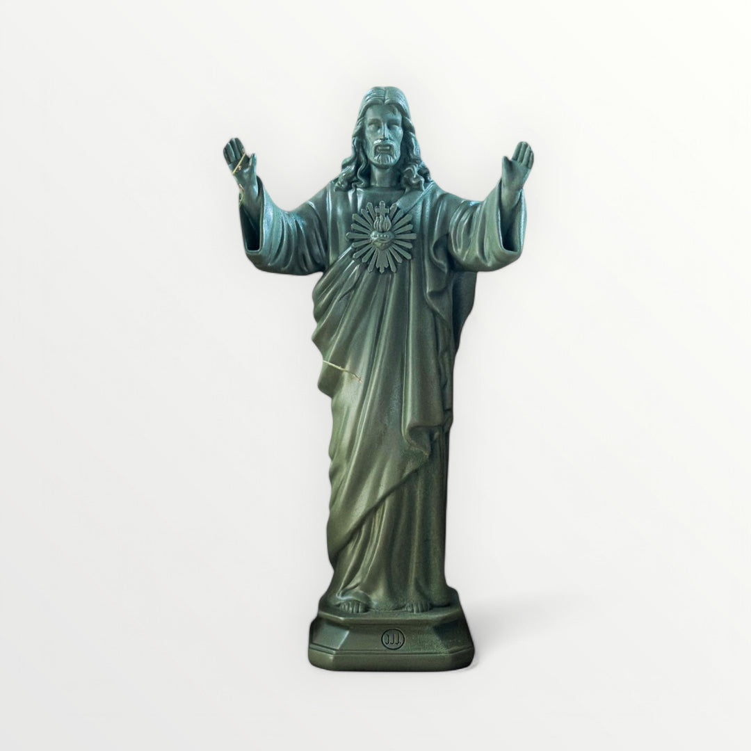 Statuette Jesus loves you - 22cm- J'AI VU LA VIERGE - Couleur intemporelle