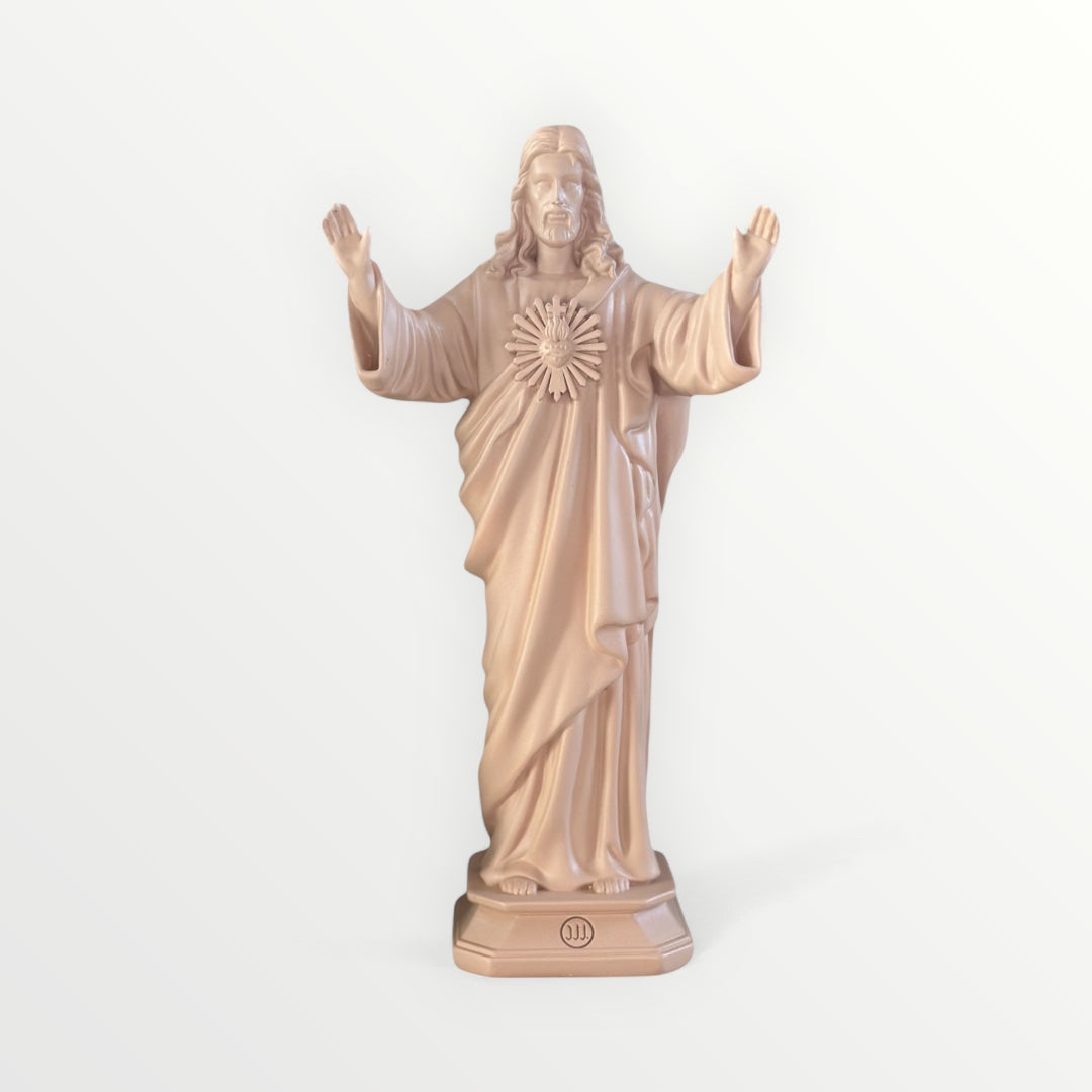 Statuette Jesus loves you - 22cm- J'AI VU LA VIERGE - Couleur intemporelle