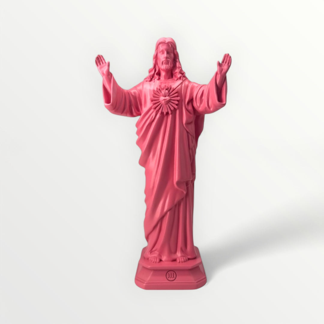 Statuette Jesus loves you - 22cm- J'AI VU LA VIERGE - Couleur intemporelle