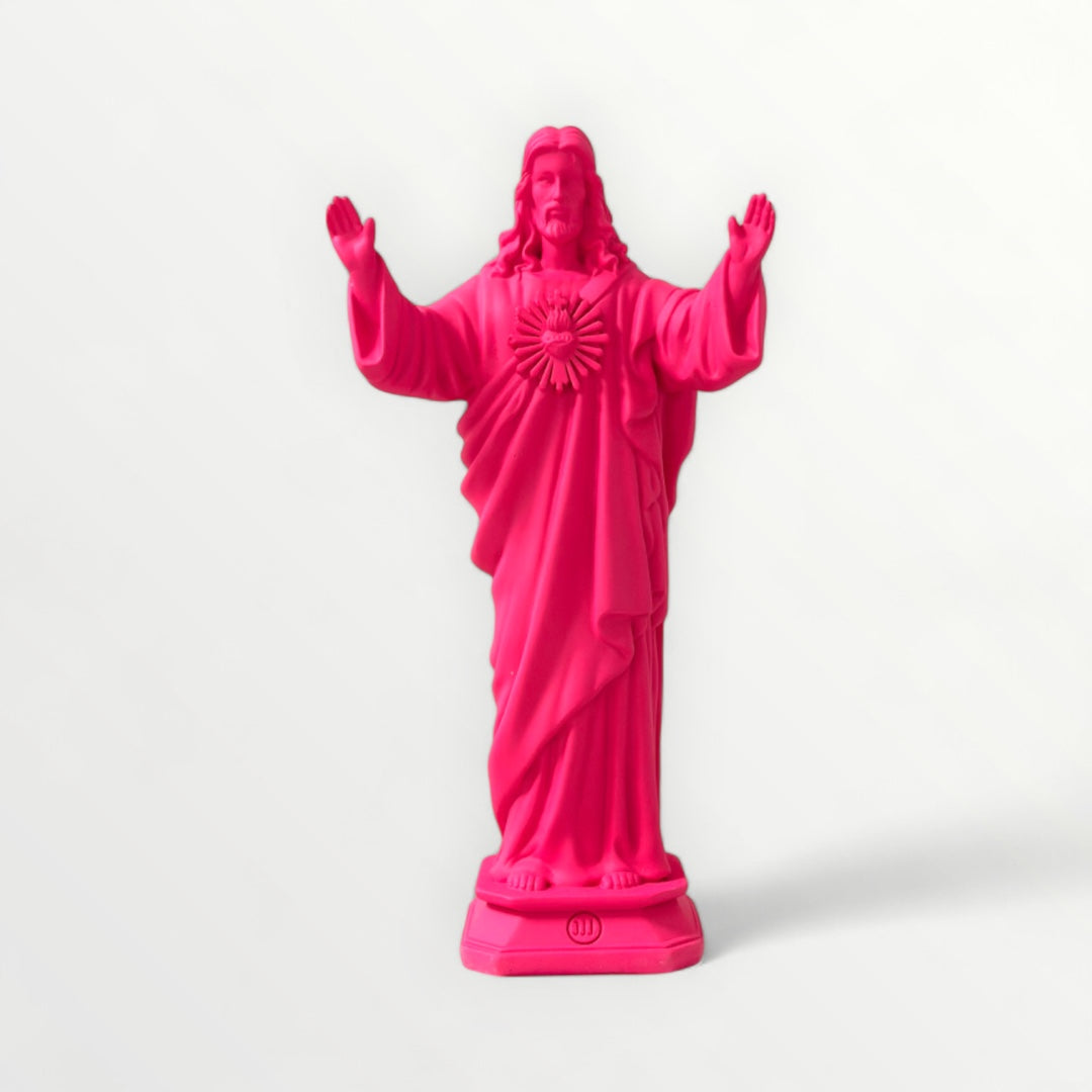 Statuette Jesus loves you - 22cm- J'AI VU LA VIERGE - Couleur intemporelle