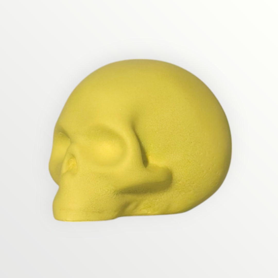 Les Vanités - Têtes de Mort en Plâtre jaune citron
