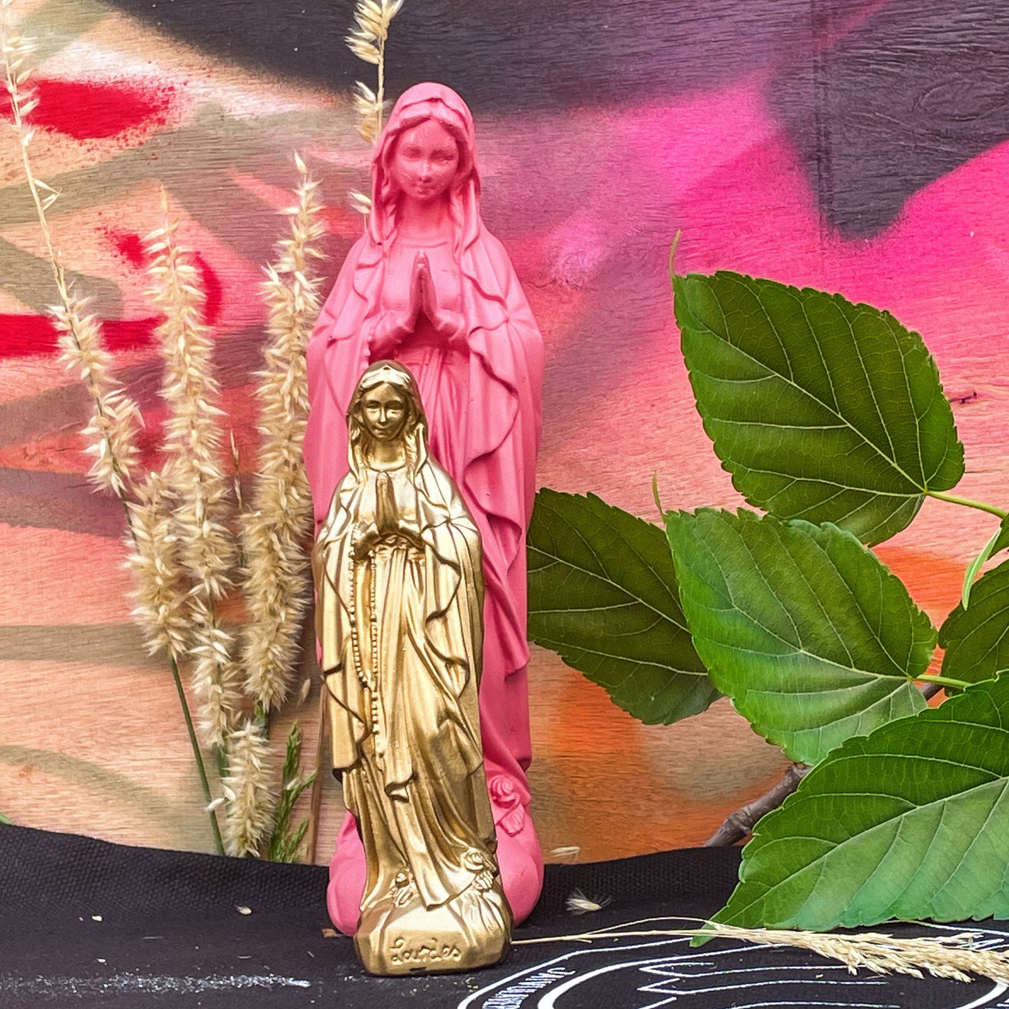Statuette décoration d'intérieur Vierge Petite Marie Lourdes 12cm - couleurs intemporelles