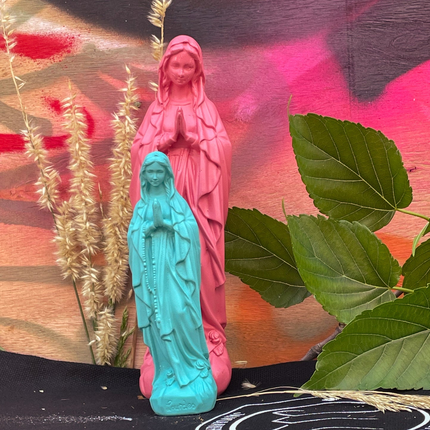 Statuette décoration d'intérieur Vierge Petite Marie Lourdes 12cm - couleurs intemporelles