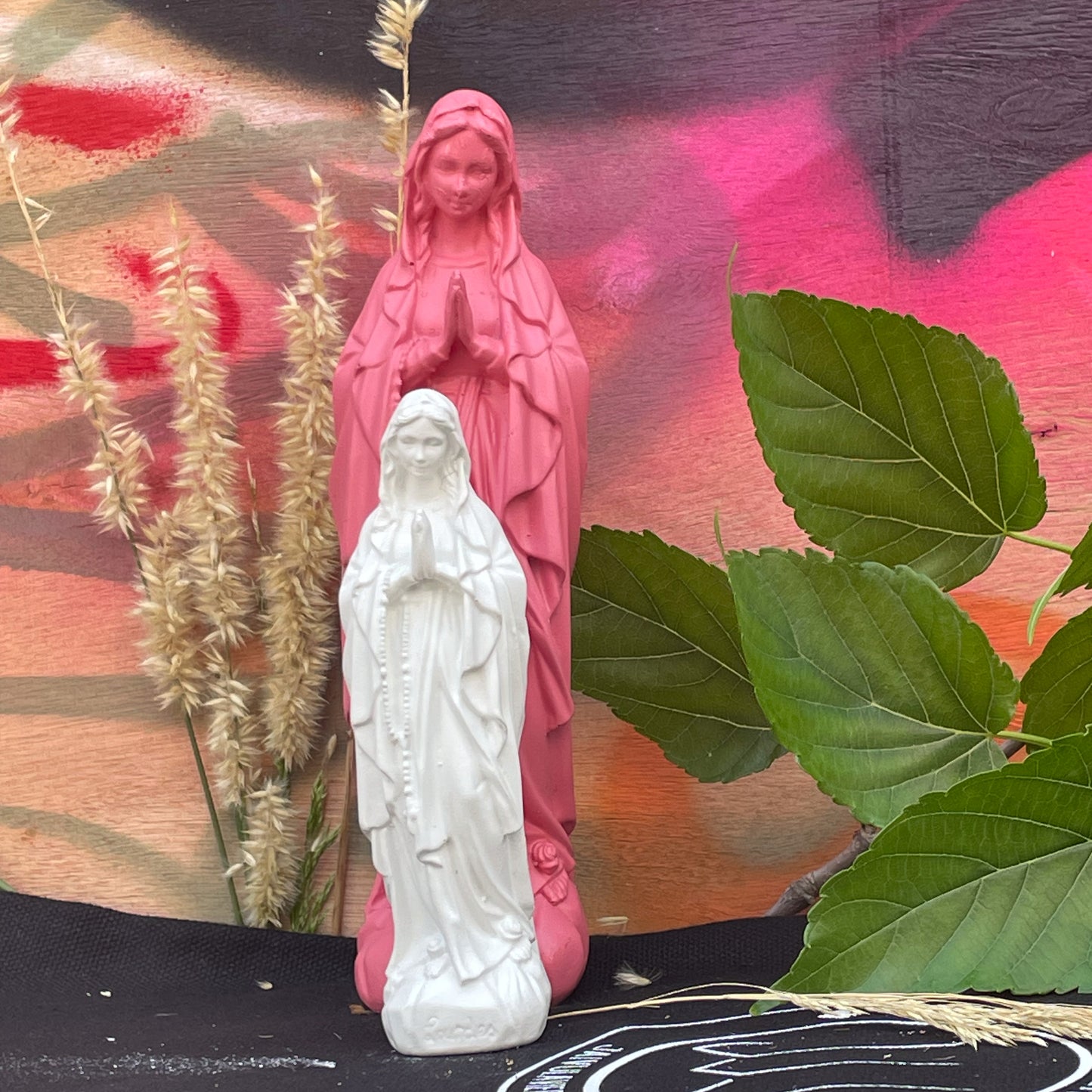 Statuette décoration d'intérieur Vierge Petite Marie Lourdes 12cm - couleurs intemporelles