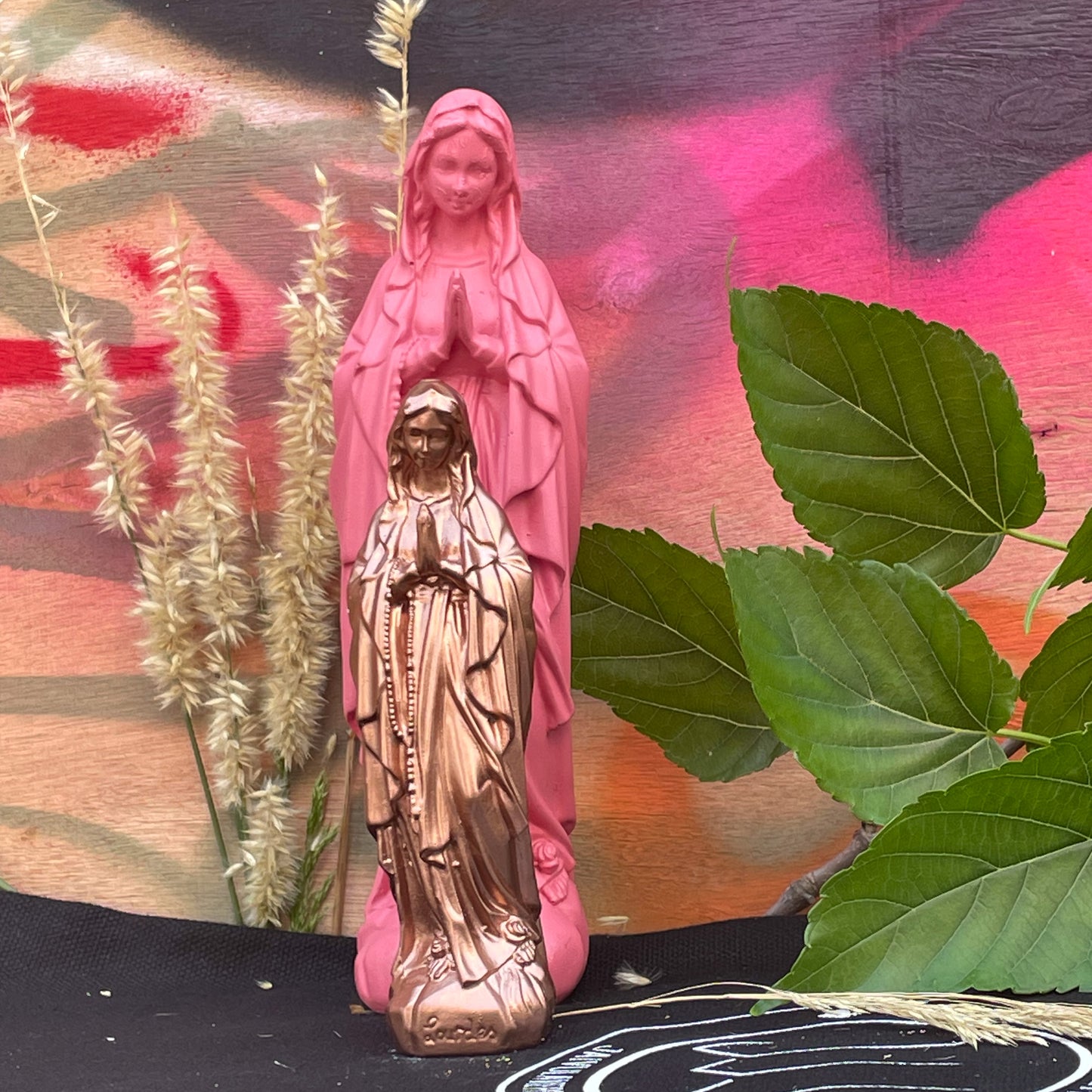 Statuette décoration d'intérieur Vierge Petite Marie Lourdes 12cm - couleurs intemporelles