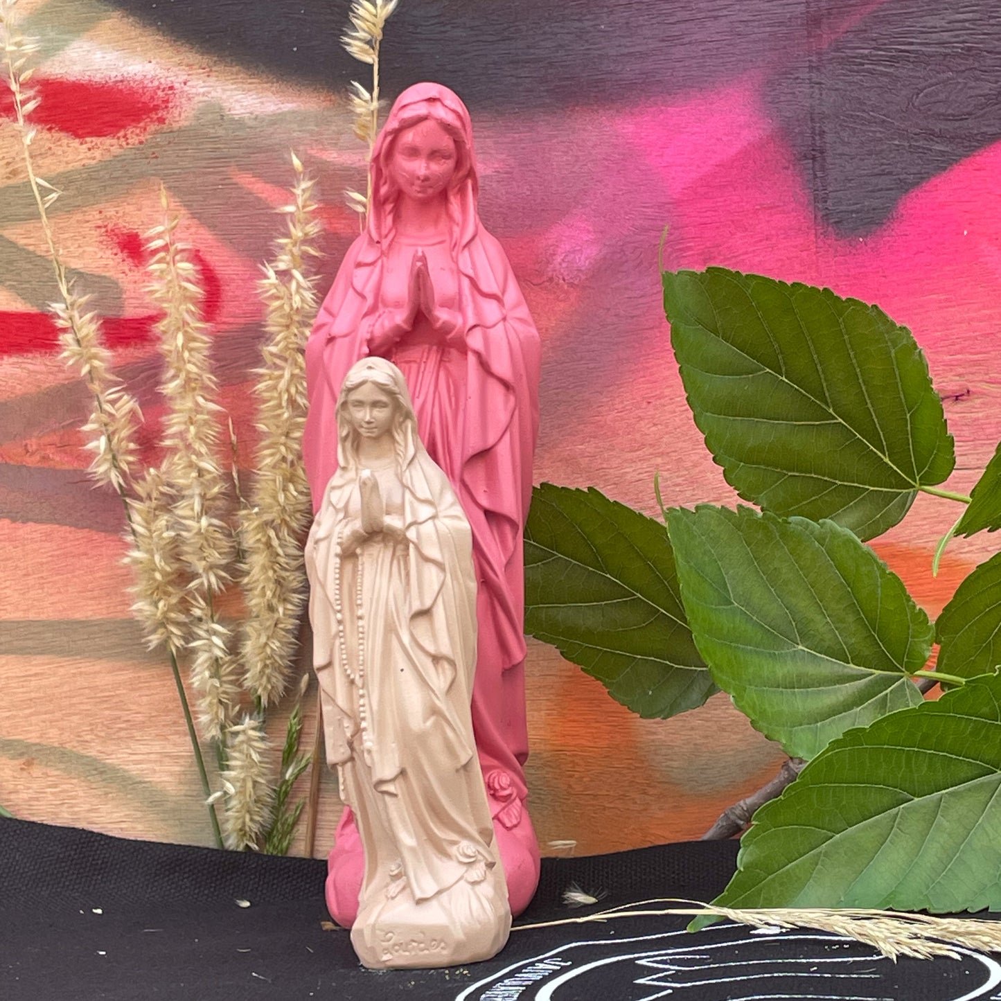 Statuette décoration d'intérieur Vierge Petite Marie Lourdes 12cm - couleurs intemporelles