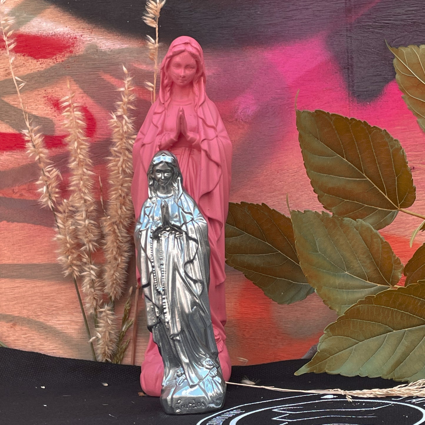 Statuette décoration d'intérieur Vierge Petite Marie Lourdes 12cm - couleurs intemporelles