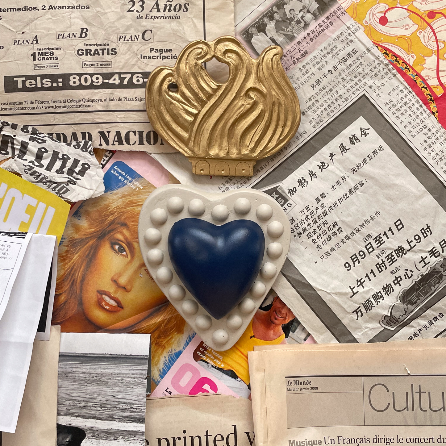 Ex-voto décoration murale coeur "Simple"