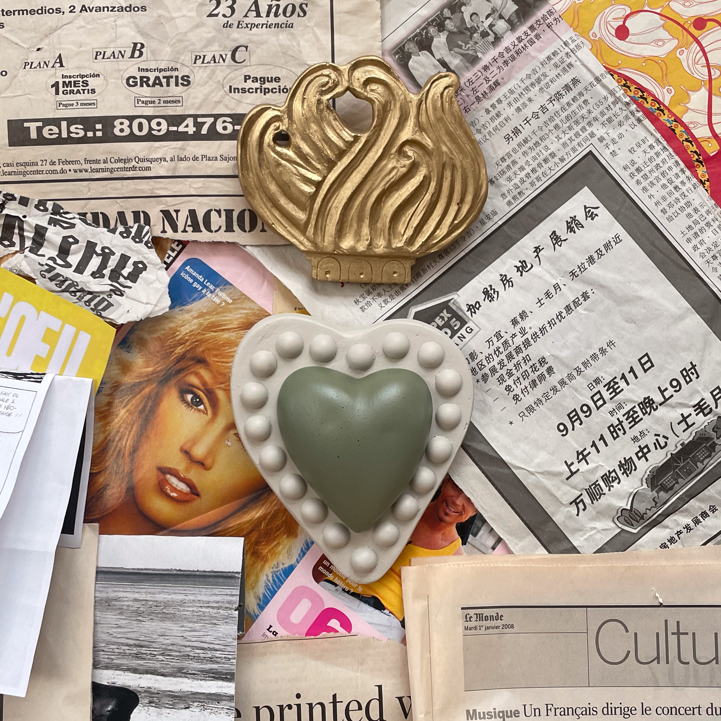 Ex-voto décoration murale coeur "Simple"