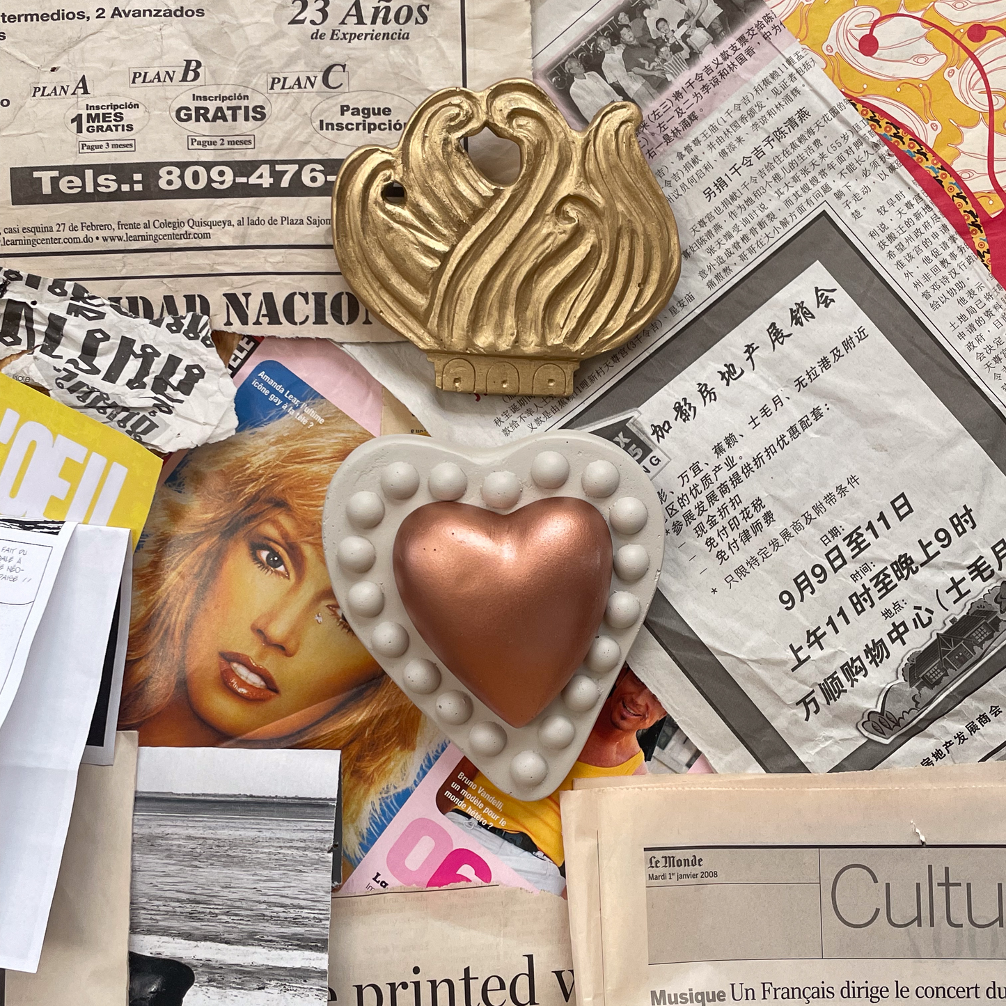 Ex-voto décoration murale coeur "Simple"