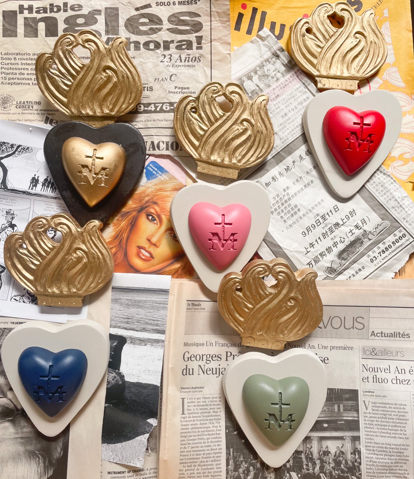 Ex-voto décoration murale "Coeur de Marie"