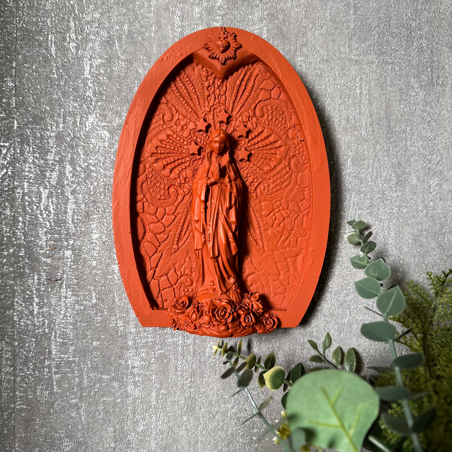 Ex-voto décoration murale "Délicate" couleurs de saison terracotta