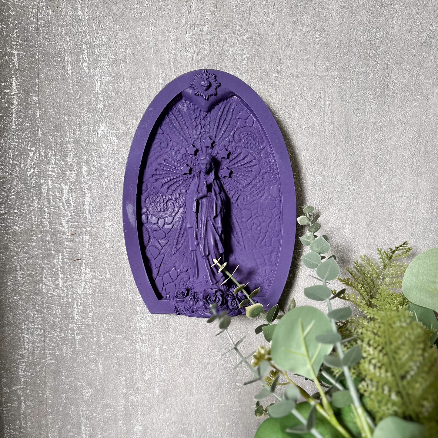 Ex-voto décoration murale "Délicate" couleurs de saison violet