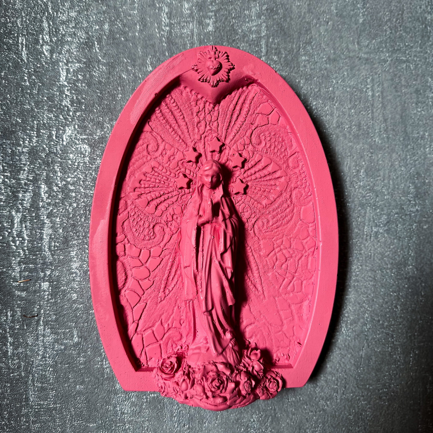 Ex-voto décoration murale "Délicate" couleurs intemporelles corail`