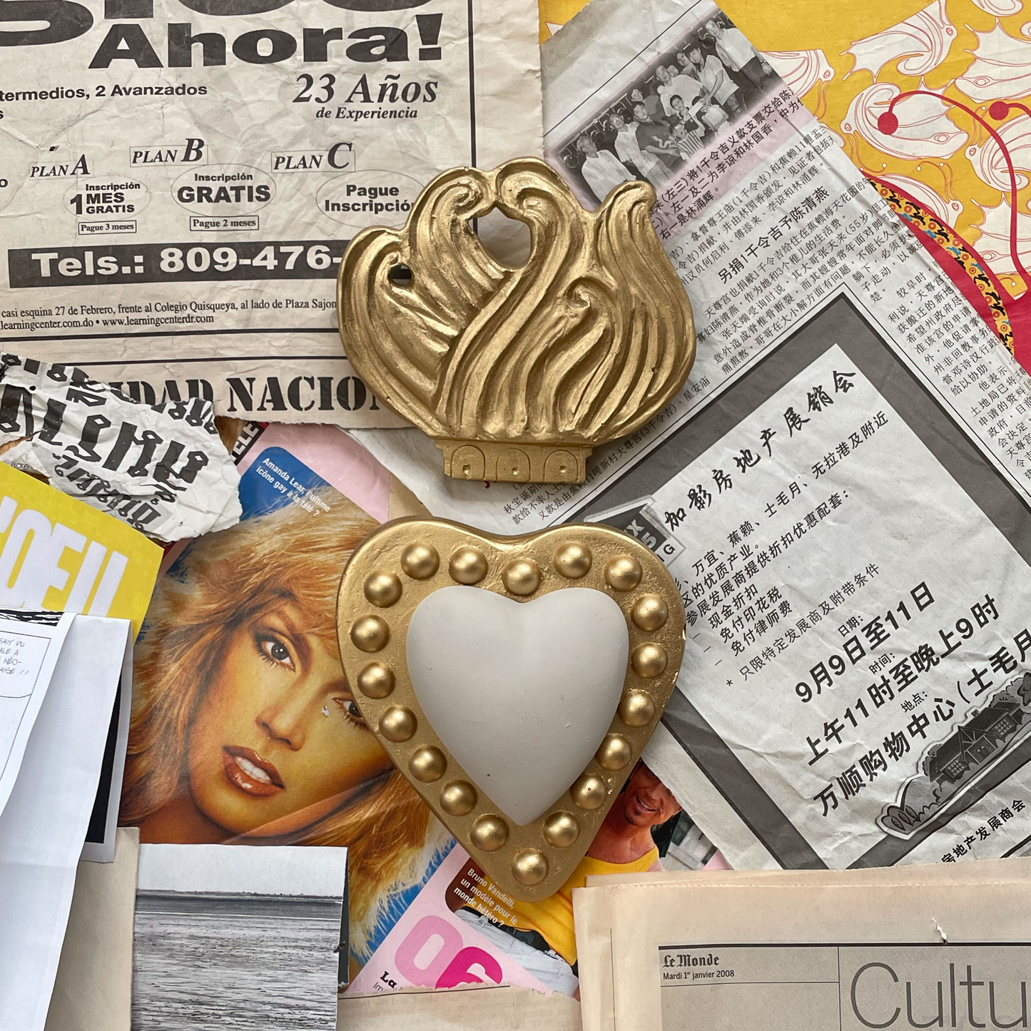 Ex-voto décoration murale coeur "Simple"