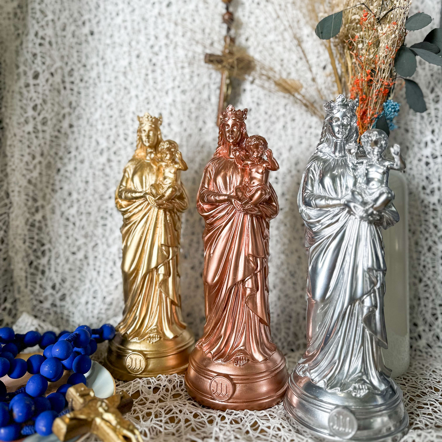 Statuette décoration d'intérieur Notre-Dame de la Garde, J'ai vu la Vierge de 30 cm