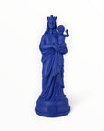 Statuette Bonne-Mère 30 cm couleur Bleu Indigo – Notre-Dame de la Garde peinte à la main à Marseille