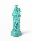 Statuette Bonne-Mère 30 cm couleur Bleu Splash – Notre-Dame de la Garde peinte à la main à Marseille