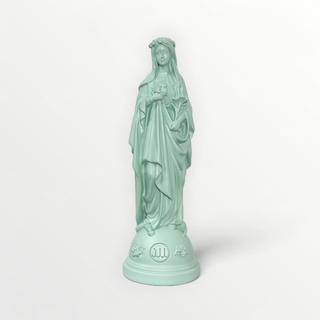Statuette de la Vierge Marie aux Fleurs - Couleur intemporelle