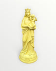 Statuette de la Vierge à l'enfant - Notre-Dame de la Garde jaune citron