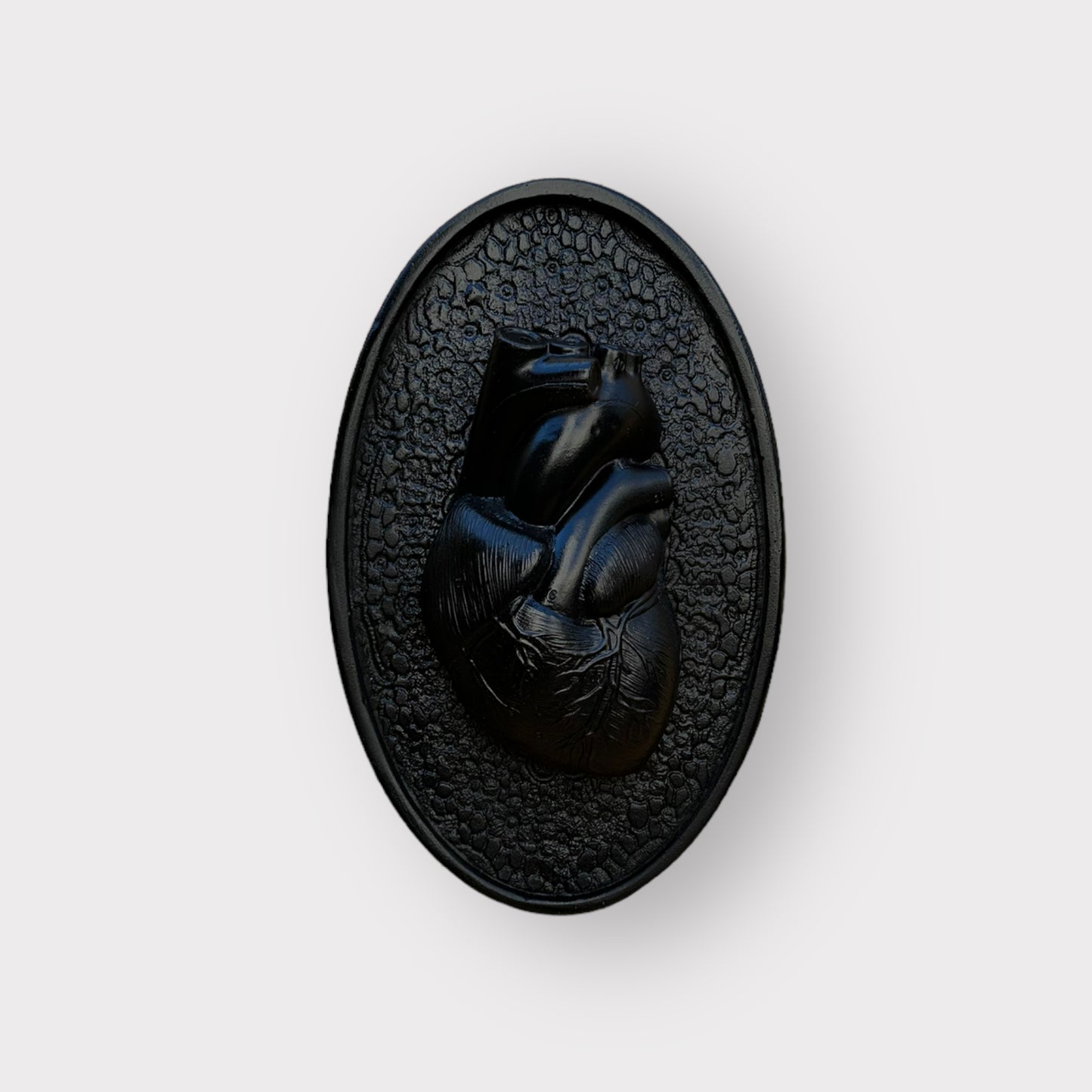 Ex voto coeur anatomique et dentelle "Eternel"