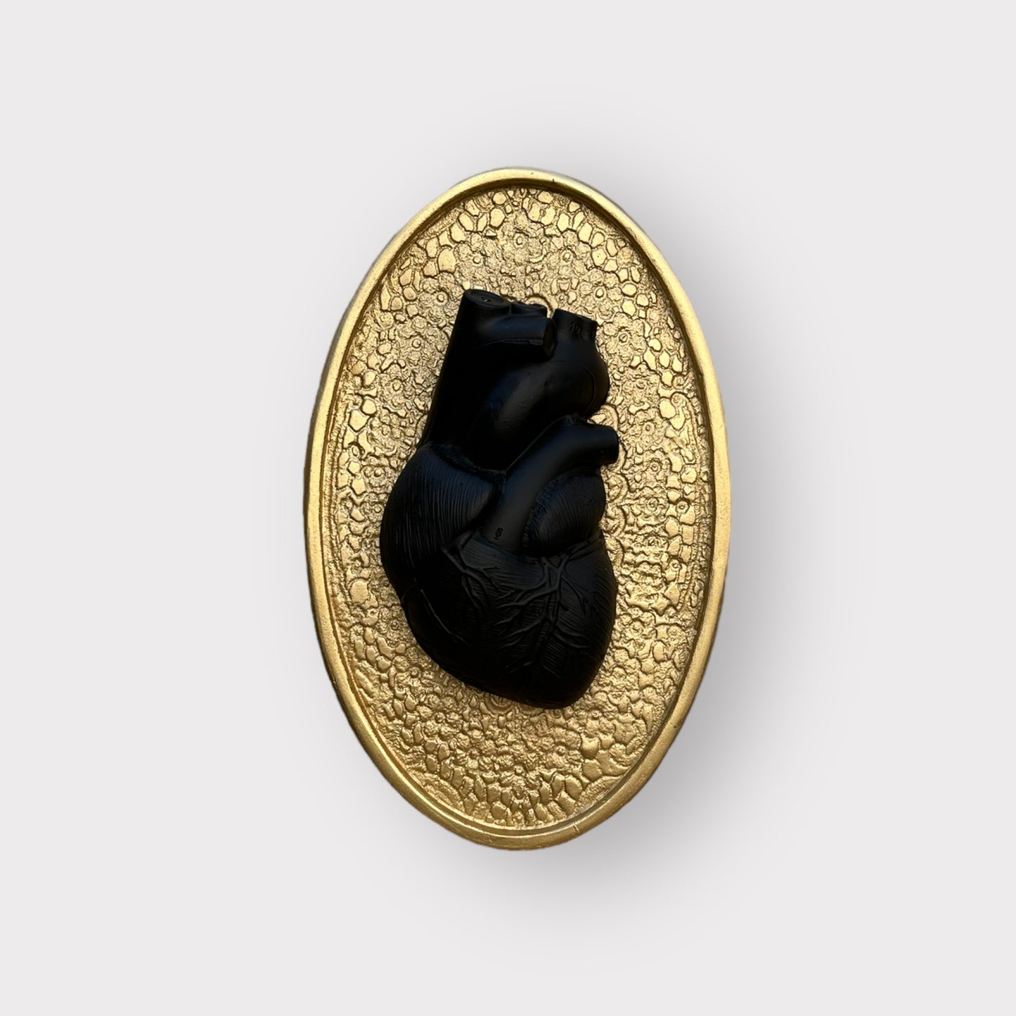 Ex voto coeur anatomique et dentelle "Eternel"