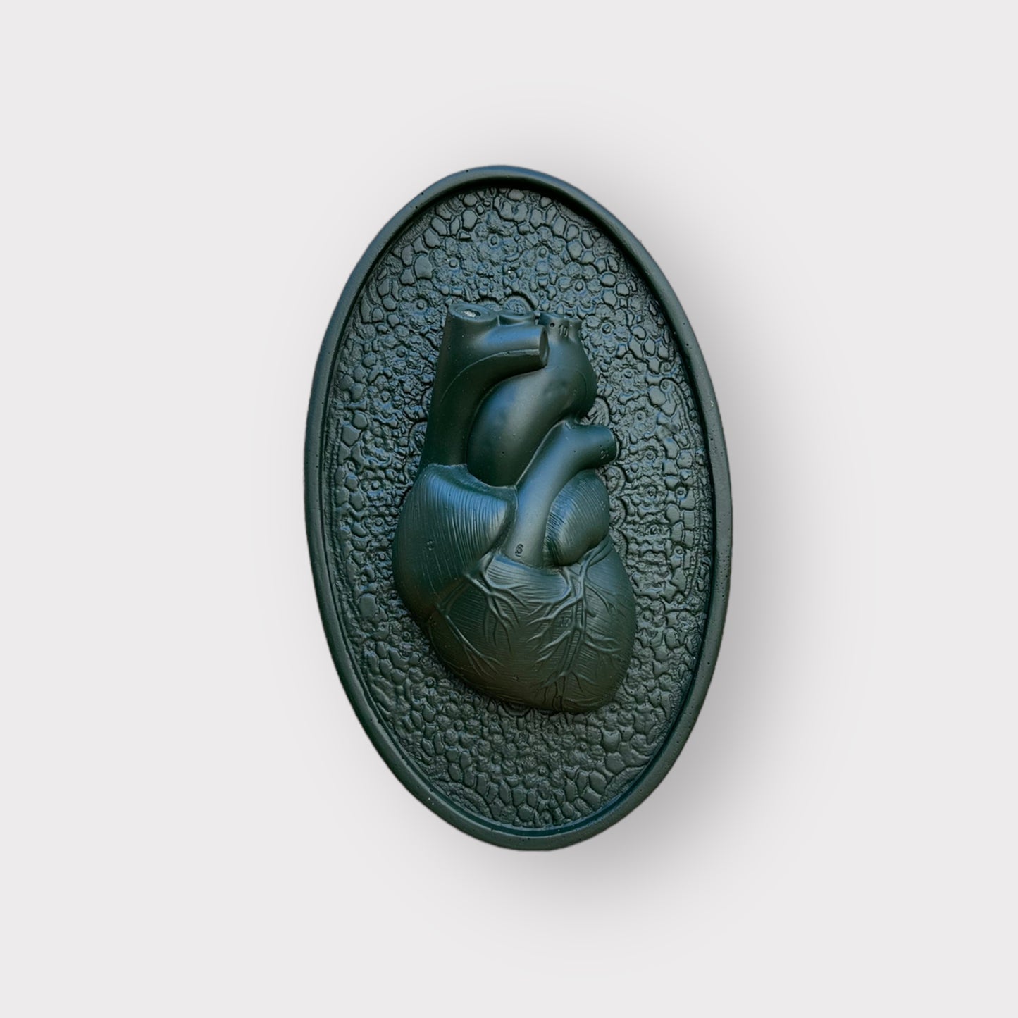 Ex voto coeur anatomique et dentelle "Eternel"