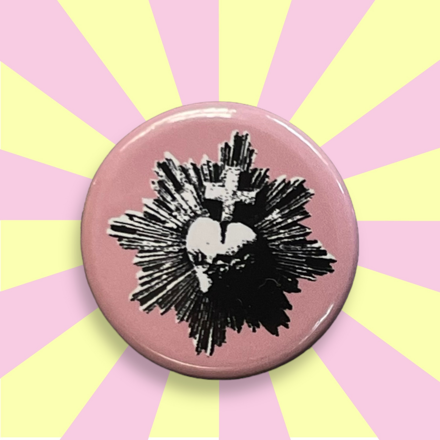 Broche & badges bouton rond 25 mm J'ai vu la Vierge ex-voto